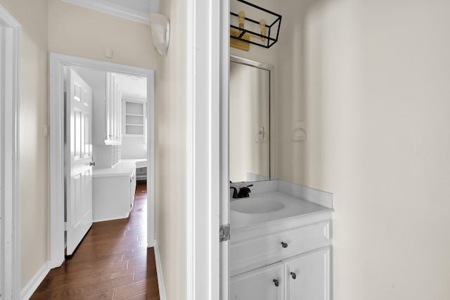 1803 Quiet Country Ct, Houston, TX 77345 - bathroom with wood finished floors and vanity