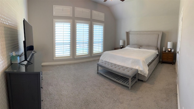 7010 Goldstrum Way, Katy, TX 77493 - bedroom featuring light carpet and vaulted ceiling