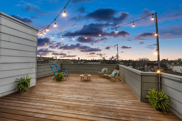 910 W 19th St Unit A, Houston, TX 77008 - view of deck at dusk