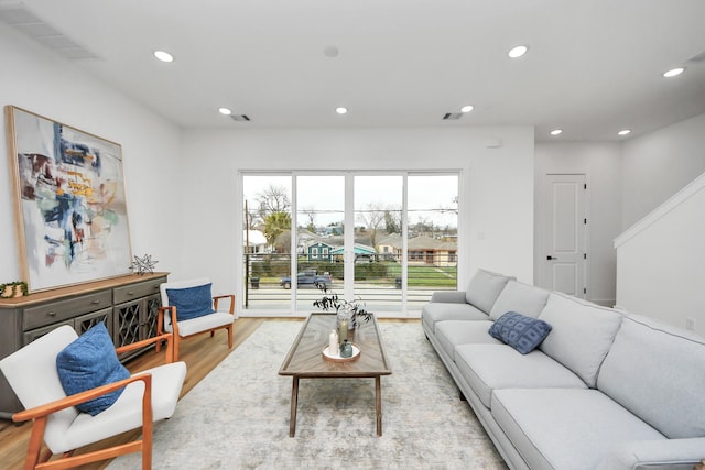 1218 English St, Houston, TX 77009 - living room with recessed lighting and wood finished floors
