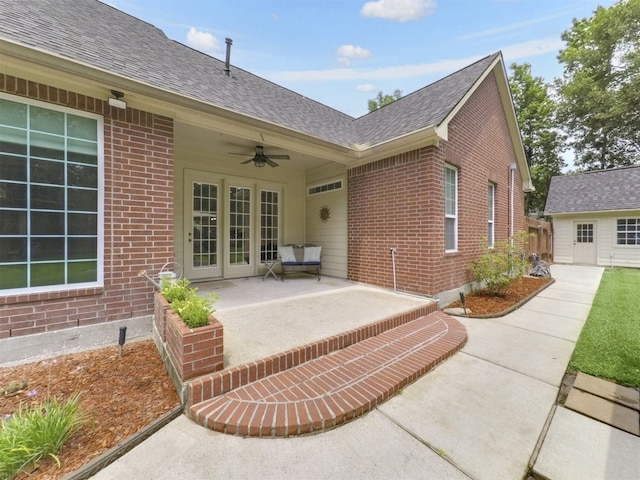 11987 White Oak Xing, Conroe, TX 77385 - view of patio / terrace with a ceiling fan