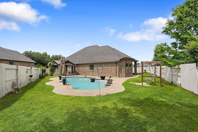 326 Lake Rim Dr, Rosenberg, TX 77469 - view of pool with a pergola and a patio area