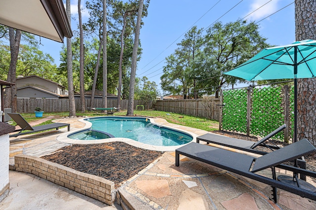 15115 Gladebrook Dr, Houston, TX 77068 - view of swimming pool featuring a patio area and a fenced backyard