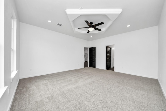 1029 Gazing Pine St, Huffman, TX 77336 - empty room featuring carpet flooring, ceiling fan, recessed lighting, and baseboards