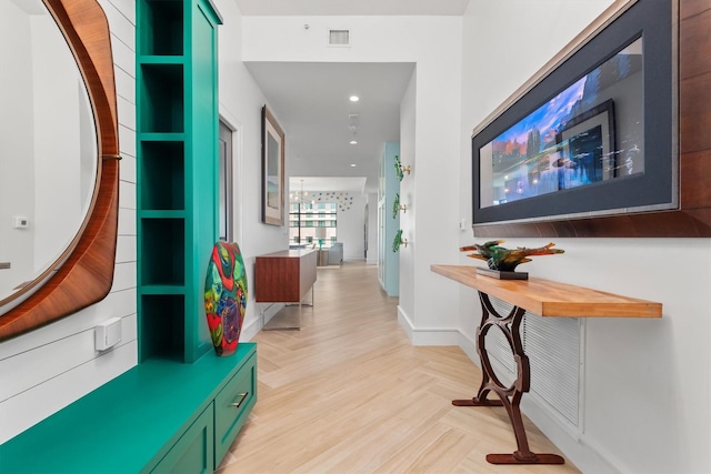 1 Waterway Ct Unit 4B, The Woodlands, TX 77380 - hall featuring recessed lighting and baseboards