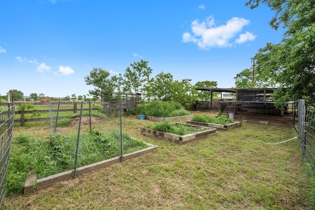 34334 Howell Rd, Waller, TX 77484 - view of yard with a vegetable garden and a view of countryside
