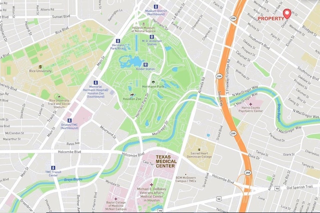 2709 Blodgett St, Houston, TX 77004 - map of property with streets / nearby areas
