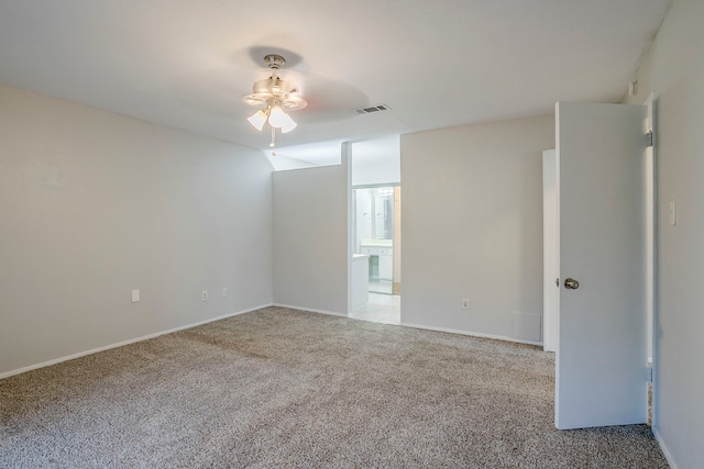 12210 Innsbruk Ct, Houston, TX 77066 - unfurnished room with light colored carpet, ceiling fan, and baseboards