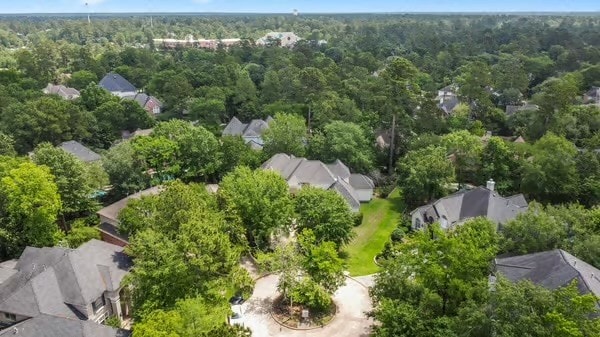 2 Argonne Pl, The Woodlands, TX 77382 - aerial view of residential area with a forest