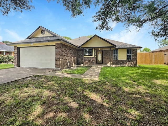 1409 Roosevelt Dr, Deer Park, TX 77536 - ranch-style home with an attached garage, driveway, and brick siding