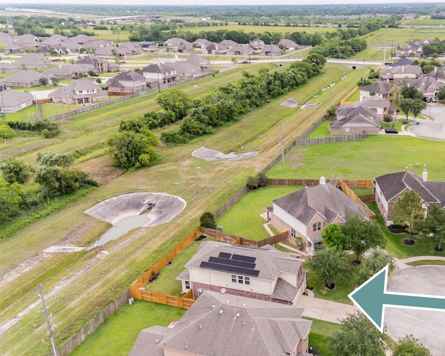 aerial view of residential area