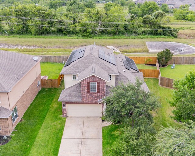 view from above of property