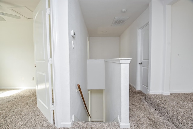 1049 Misty Clf, Dickinson, TX 77539 - hallway featuring an upstairs landing, carpet, and baseboards