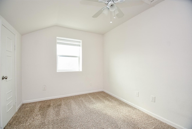 1049 Misty Clf, Dickinson, TX 77539 - bonus room with vaulted ceiling, carpet flooring, a ceiling fan, and baseboards