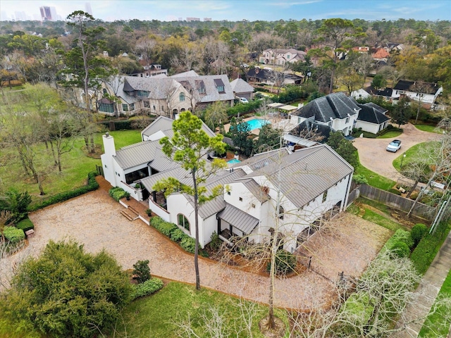 aerial view of residential area