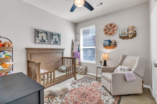 9962 Ash Creek Ct, Brookshire, TX 77423 - bedroom featuring carpet floors, baseboards, and a ceiling fan