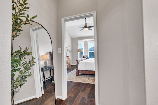 9962 Ash Creek Ct, Brookshire, TX 77423 - corridor featuring dark wood-style floors and baseboards