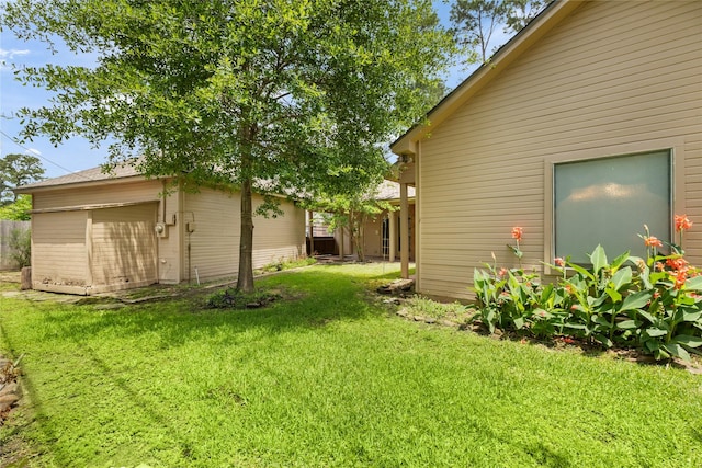 12915 Lake Mist Dr, Cypress, TX 77429 - view of grassy yard featuring an outdoor structure