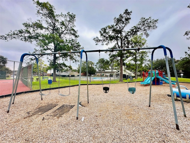 4142 Surreydon Dr, Houston, TX 77014 - community jungle gym with fence