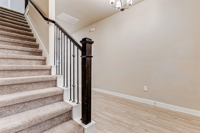 8119 Blue Fish Dr, Cypress, TX 77433 - staircase featuring wood finished floors and baseboards