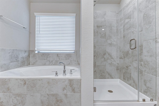 8119 Blue Fish Dr, Cypress, TX 77433 - bathroom with a shower stall and a garden tub