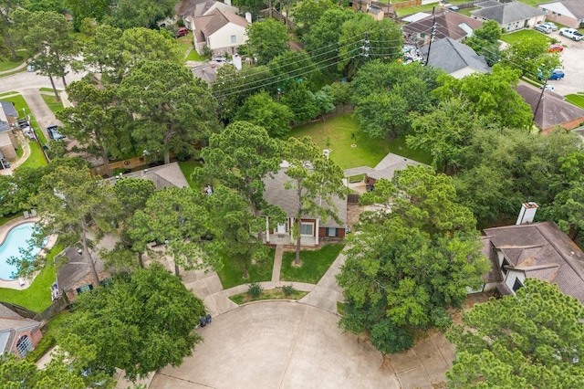16603 April Hill St, Houston, TX 77095 - aerial perspective of suburban area featuring a pool area