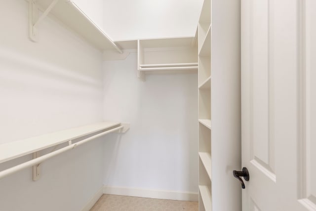 view of walk in closet