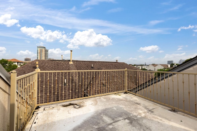 view of patio / terrace featuring a balcony