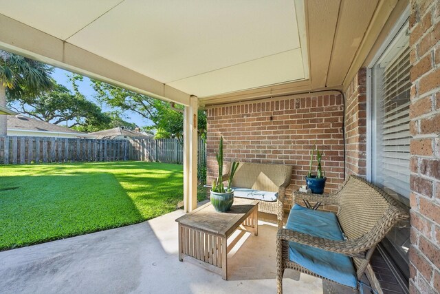 1410 Saxony Ln, Nassau Bay, TX 77058 - view of patio / terrace with an outdoor living space