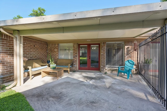 1410 Saxony Ln, Nassau Bay, TX 77058 - view of patio / terrace with french doors