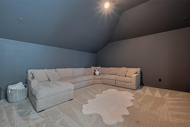 29851 Aaron River Trl, Fulshear, TX 77441 - living room with carpet flooring and lofted ceiling