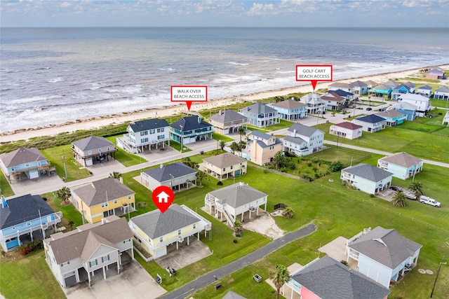 2296 Martinique, Crystal Beach, TX 77650 - aerial view of residential area with extended coastline
