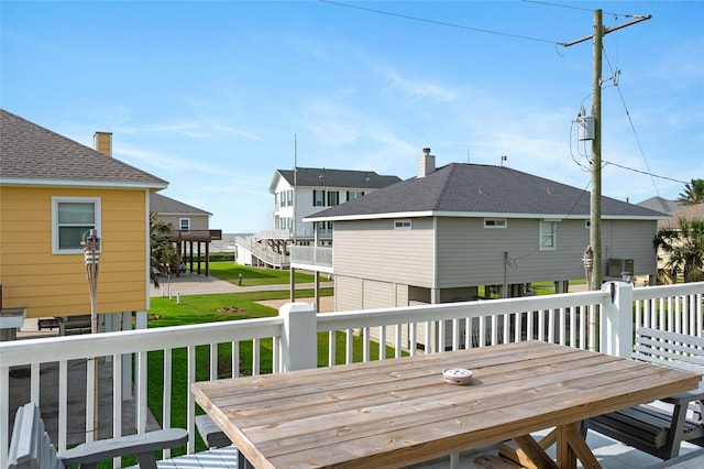 2296 Martinique, Crystal Beach, TX 77650 - deck featuring a lawn and a residential view