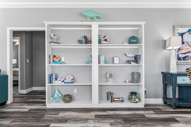 2296 Martinique, Crystal Beach, TX 77650 - detailed view of ornamental molding, wood finished floors, and baseboards