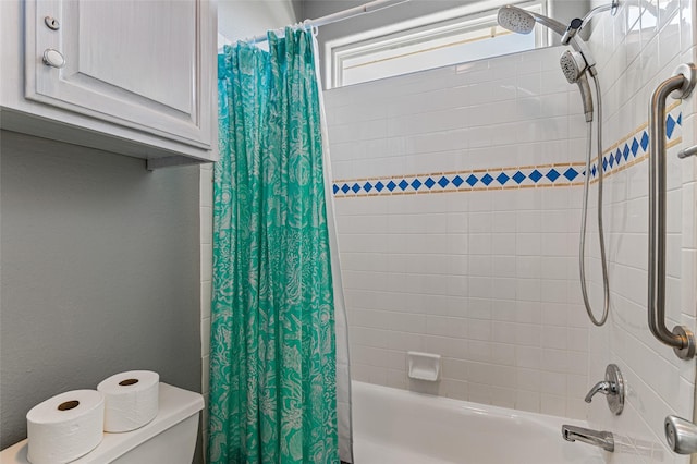 2296 Martinique, Crystal Beach, TX 77650 - full bath featuring shower / bath combo with shower curtain and toilet