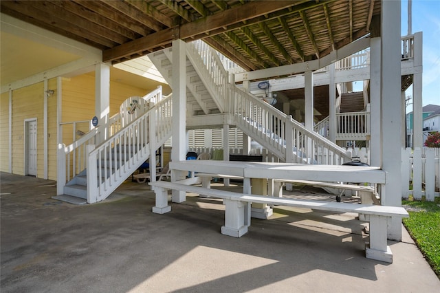 2296 Martinique, Crystal Beach, TX 77650 - view of patio / terrace with stairway