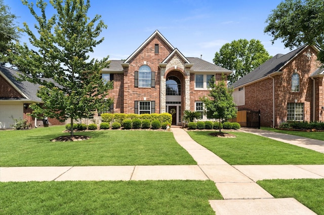 13502 Mount Airy Dr, Cypress, TX 77429 - view of front of property with brick siding and a front lawn