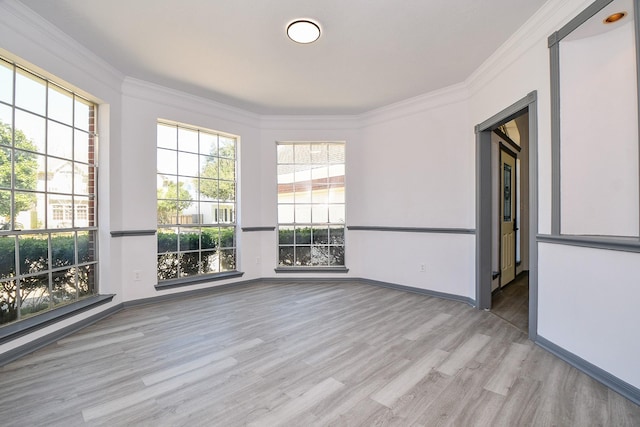 20011 Polly Creek Way, Katy, TX 77450 - spare room with wood finished floors, ornamental molding, and baseboards