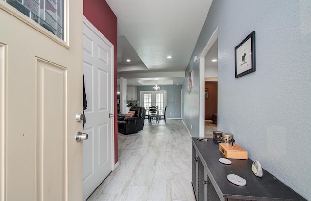 114 Dr Martin Luther King Jr Dr, La Porte, TX 77571 - entrance foyer featuring recessed lighting, baseboards, and light marble finish flooring