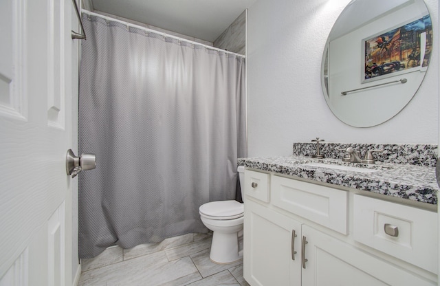 114 Dr Martin Luther King Jr Dr, La Porte, TX 77571 - bathroom featuring toilet, vanity, and a shower with curtain