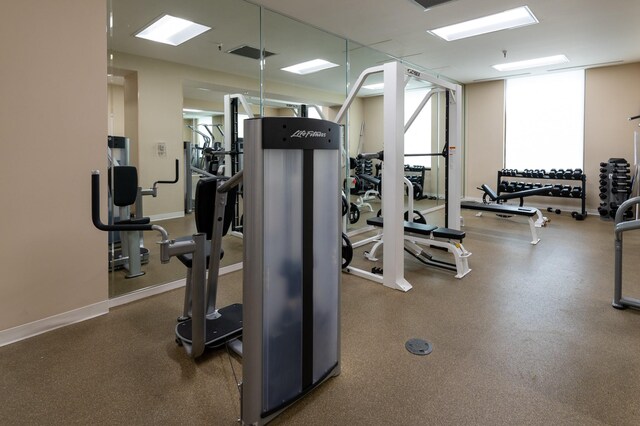 view of gym