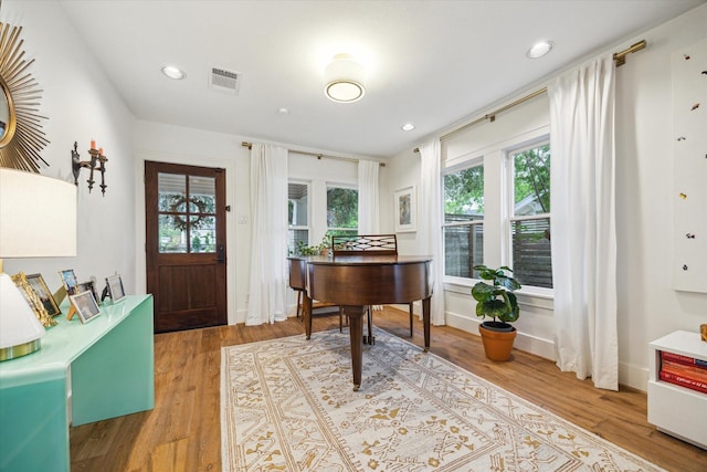 741 E 13th 1/2 St, Houston, TX 77008 - office area with wood finished floors and recessed lighting