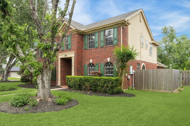 1301 Wilderness Pines Dr, Friendswood, TX 77546 - georgian-style home with brick siding