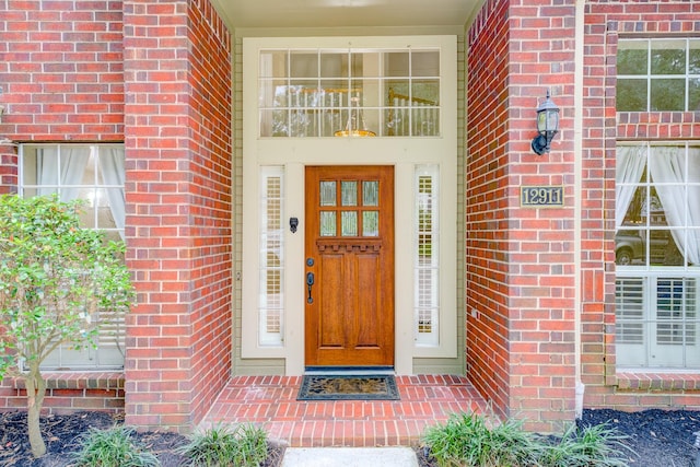 12911 Peach Meadow Dr, Cypress, TX 77429 - doorway to property with brick siding