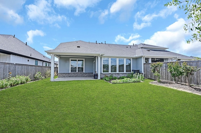 11826 Tranquility Summit Dr, Cypress, TX 77433 - back of house with a patio and a shingled roof