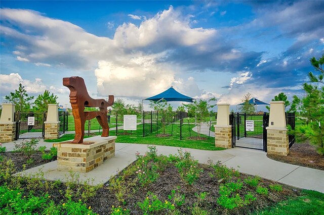 11826 Tranquility Summit Dr, Cypress, TX 77433 - view of jungle gym with a gate and fence