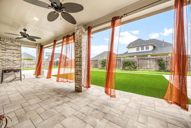 28946 Parker Ridge Dr, Katy, TX 77494 - view of patio featuring ceiling fan