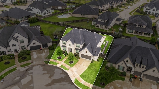 28946 Parker Ridge Dr, Katy, TX 77494 - aerial perspective of suburban area with property boundaries highlighted