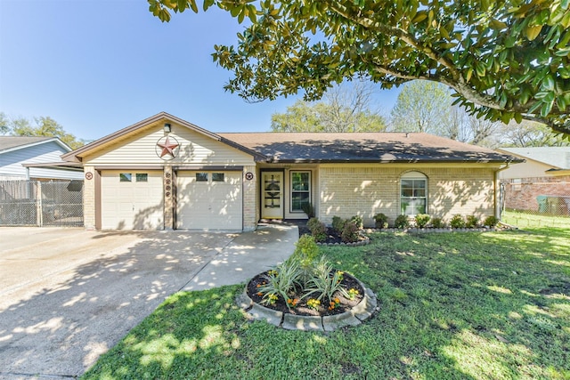 12938 Dermott Dr, Houston, TX 77065 - ranch-style home with an attached garage, brick siding, and concrete driveway