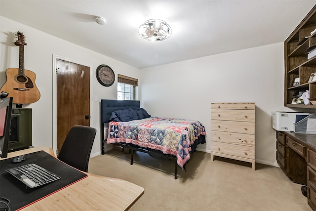 12938 Dermott Dr, Houston, TX 77065 - bedroom featuring light carpet, a desk, and baseboards